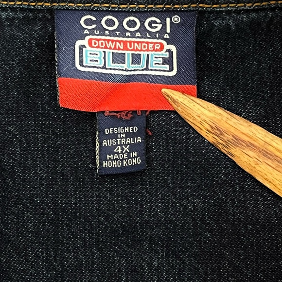 COOGI Down Under Blue Australia 4X XXXXL Cotton Denim Snap Long Sleeve Shirt Men - Picture 12 of 12